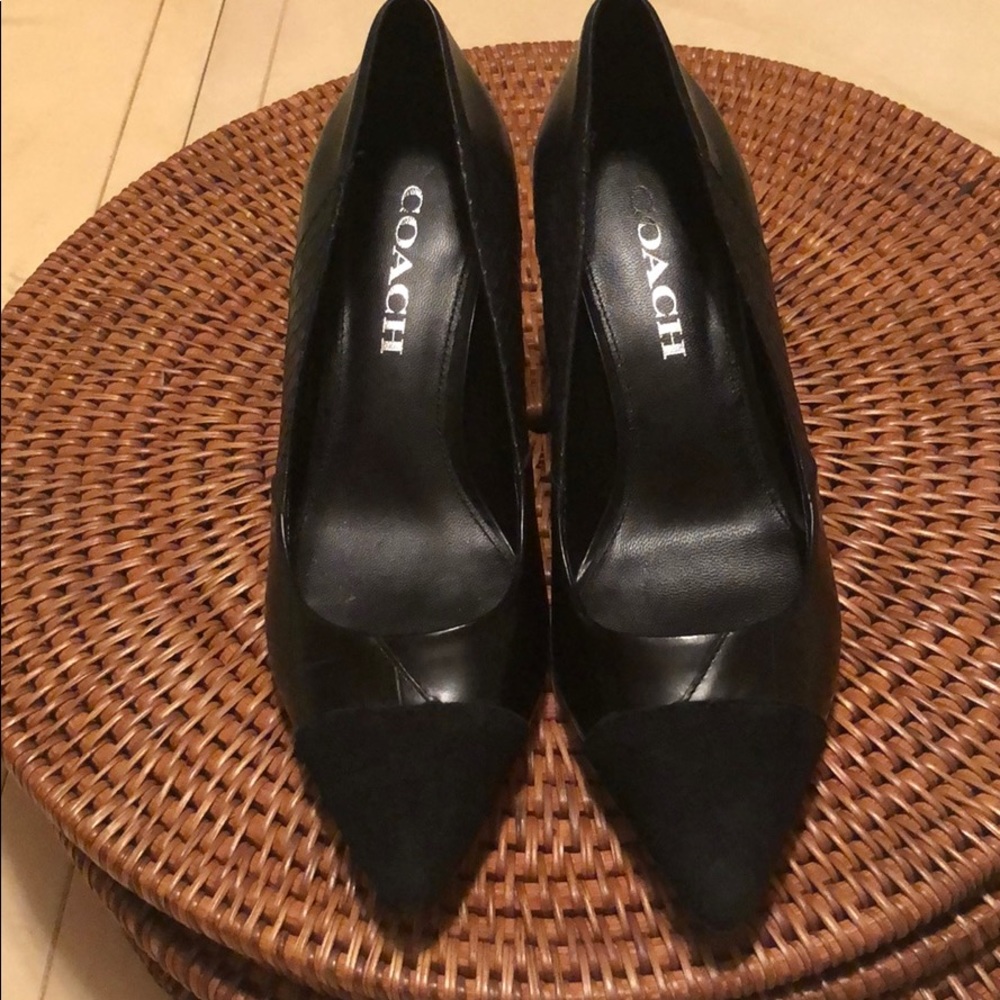 Coach Lacey leather/suede pumps Sz 6.5 NEW